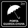 Porta guarda-chuva em plástico com aro em aço inox